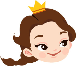 戴皇冠的可爱女孩头像