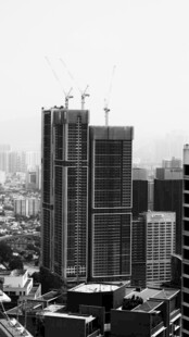 城市中在建的高楼大厦