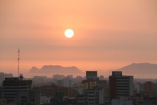 城市日落景观
