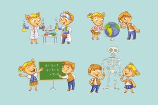 校园科教插画