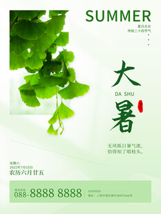 大暑节气宣传海报