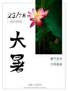 大暑节气海报
