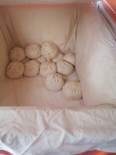 袋中堆放的多枚圆形物体
