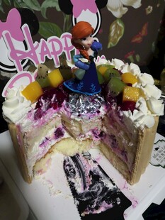 卡通主题生日蛋糕切分
