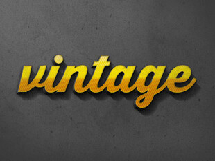 复古风格vintage立体字