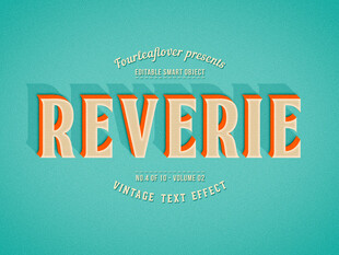 复古风格文字设计REVERIE