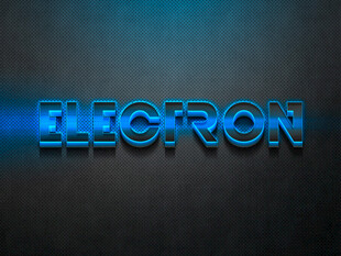 蓝色发光ELECTRON字样