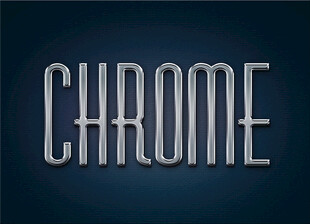 Chrome金属质感字体展示