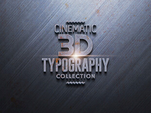 3D金属质感字体展示