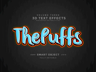 ThePuffs品牌字体展示
