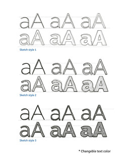 多种字体样式展示