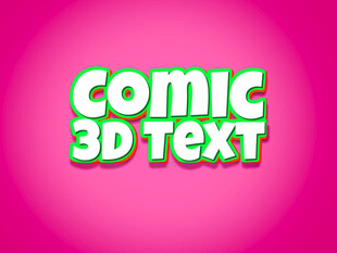 漫画风格3D文字效果