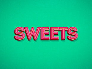 绿色背景上的SWEETS字样