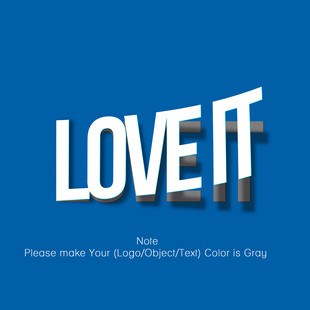 蓝色背景上的LOVE IT字样