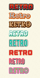 复古风格RETRO文字展示