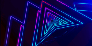 霓虹三角几何灯光效果