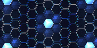蓝色六边形科技感图案