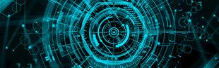 科技感蓝色数字科技界面