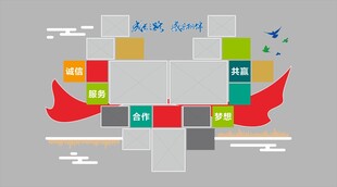 爱心照片墙文化墙