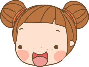 扎双马尾的俏皮小女孩
