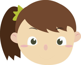 可爱扎马尾小女孩头像