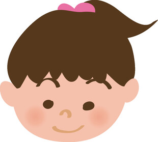 扎马尾的可爱小女孩