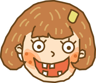 俏皮女孩表情插画