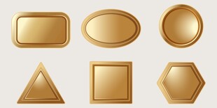 金色徽章素材