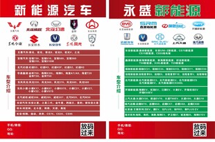 新能源汽车品牌及车型展示