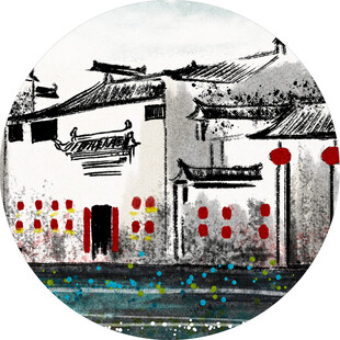 徽派建筑风景图