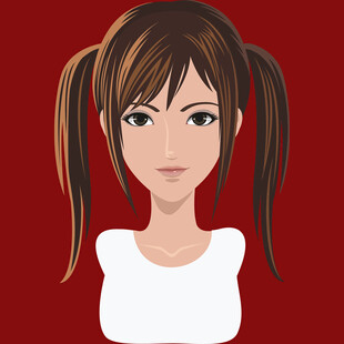 双马尾女孩头像
