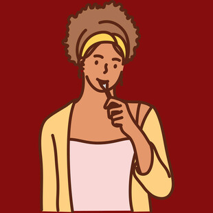 思考的女性