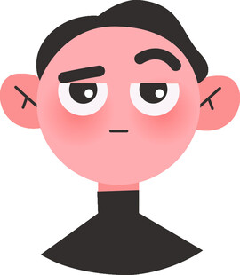卡通简约风格男子头像