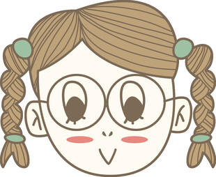 双马尾萌趣卡通女孩形象
