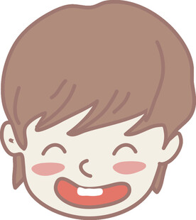 开心的卡通男孩
