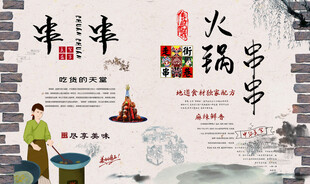 传统火锅串串宣传海报
