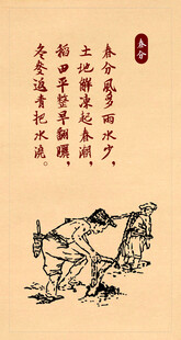 古代农人田间劳作图