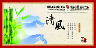 廉政清风宣传海报