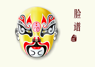 传统京剧脸谱图案展示