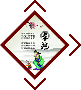 传统剪纸风格的孝亲主题图