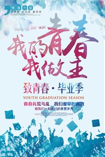 青春毕业季学校海报