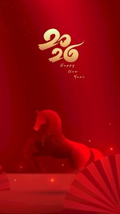 2026马年喜庆红色主题图元素