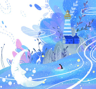 梦幻冰雪城堡童话场景