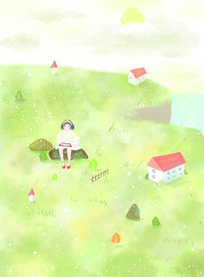 田园中的静谧休憩场景