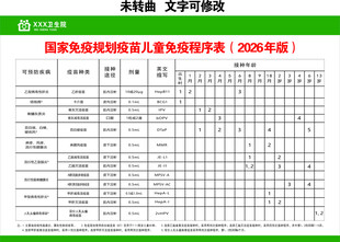 国家免疫规划疫苗2026年版