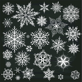 多样雪花图案集合