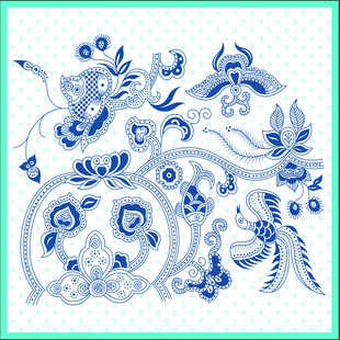 青花瓷传统花卉图案