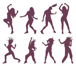 女性舞蹈剪影