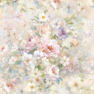 浪漫花卉图案背景图