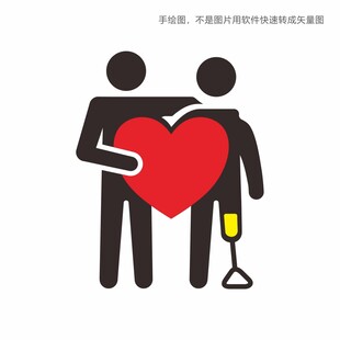 假肢残疾人图标